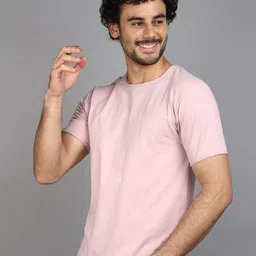V-Mart Round Neck Short Sleeves Slim Fit Cotton T-shirt image 5