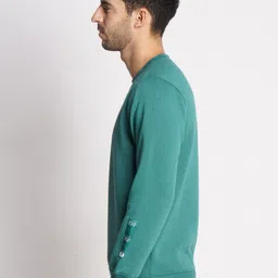 Wildcraft Men Green Solid Sweatshirt image 4