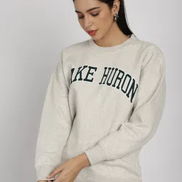 Rute Typography Printed Cotton Pullover Sweatshirt image 4