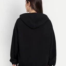 COLOR CAPITAL Oversized Drop Shoulder Hooded Pullover Sweatshirt image 5
