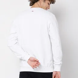 Mufti Embroidered Slim Fit Full Sleeves Pure Cotton Sweatshirt image 3
