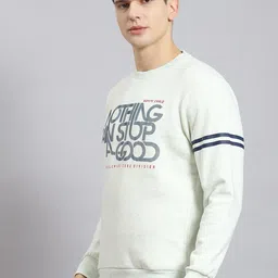 Monte Carlo Typography Printed Round Neck Cotton Pullover Sweatshirt image 5