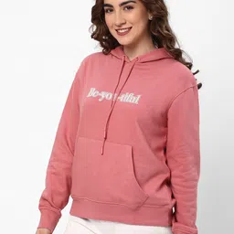 R&B Typography Printed Hooded Cotton Pullover Sweatshirt image 4