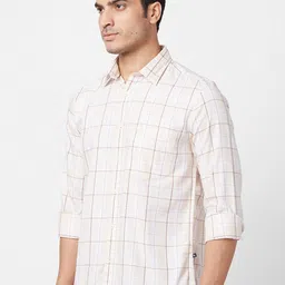 Parx Slim Fit Windowpane Checked Cotton Casual Shirt image 4