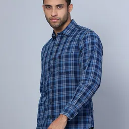 Cantabil Tartan Checked Smart Cotton Casual Shirt image 4
