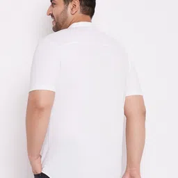 WILD WEST Plus Men White Comfort Plus Size Casual Shirt image 3