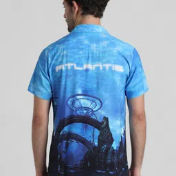 Jack & Jones Abstract Printed Spread Collar Casual Shirt image 2