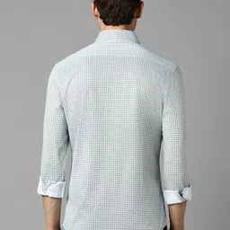 Louis Philippe Sport Slim Fit Geometric Printed Spread Collar Pure Cotton Casual Shirt image 4