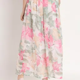 NUEVOSDAMAS Floral Printed A-Line Maxi Skirt image 4