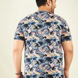 Rodzen Plus Size Abstract Printed Cotton T-shirt image 4