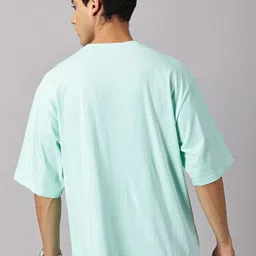 THE HOLLANDER Men Cotton Oversized Drop-Shoulder Printed T-Shirt image 4