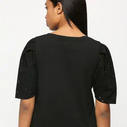 Pepe Jeans Round Neck Puff Sleeves Pure Cotton T-shirt image 4