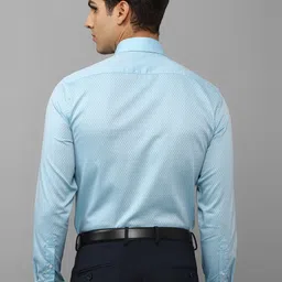 Louis Philippe Men Self Design Pure Cotton Formal Shirt image 4