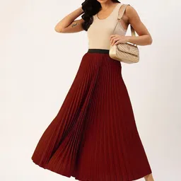 OTABU Pleated A-Line Maxi Skirt image 4