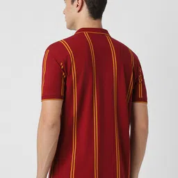 Peter England Casuals Striped Polo Collar Short Sleeves T-shirt image 4