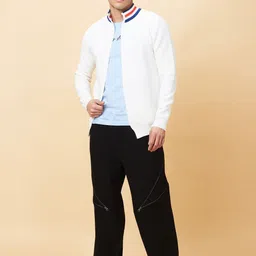 Being Human Men Colourblocked Mandarin Collar Pockets T-shirt image 4