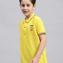 Monte Carlo Boys Typography Printed Polo Collar Cotton T-shirt image 3