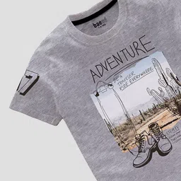 BAESD Boys Pack Of 3 Typography Printed Round Neck Cotton T-shirts image 3