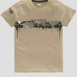 BAESD Boys Pack Of 3 Typography Printed Pure Cotton T-shirt image 2