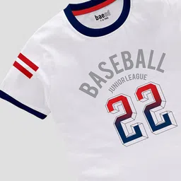 BAESD Boys Pack of 3 Typography Printed Pure Cotton T-shirts image 2