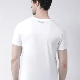 Friskers Men White & ghost white Typography Printed Applique T-shirt image 5