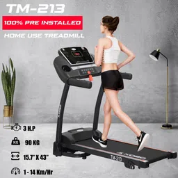 kobo TM-201 2 H.P Manual Incline Motorized Jogger with 5" LCD Display Home Use Treadmill image 2