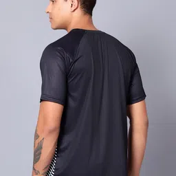 Trenz Striped Raglan Sleeves Moisture Wicking T-shirt image 4