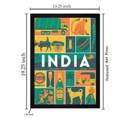 Gallery99 Multicolored India Texture Paper Framed Wall Art image 4