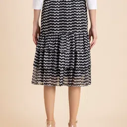 Moomaya Printed Tiered Midi Skirt image 4