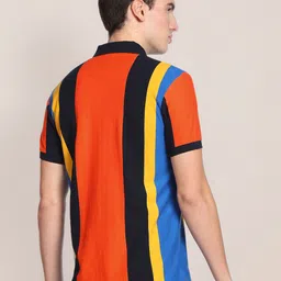 U.S. Polo Assn. Men Polo Collar Striped Slim Fit Cotton T-shirt image 4