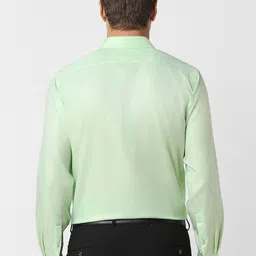 Van Heusen Men Spread Collar Solid Cotton Slim Fit Formal Shirt image 2