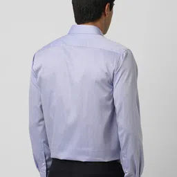 Van Heusen Men Spread Collar Solid Cotton Slim Fit Formal Shirt image 5