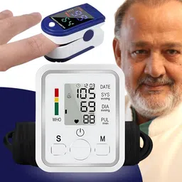 Aika (Combo Pack) AK-555 Fully Automatic Digital BP Monitor with Large Display, Voice Broadcast & AK-32 Digital Oximeter Bp Monitor-picture-16