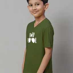 Friskers Boys Typography Printed V-Neck Skin Friendly Bio-Wash Pure Cotton T-Shirt image 4