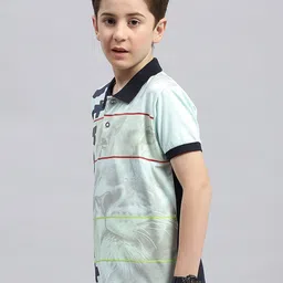Monte Carlo Boys Typography Printed Polo Collar Cotton T-shirt image 2