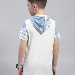 Monte Carlo Boys Typography Printed Hooded T-shirt image 5