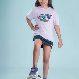 NUSYL Girls Graphic Printed Oversized T-shirt image 3