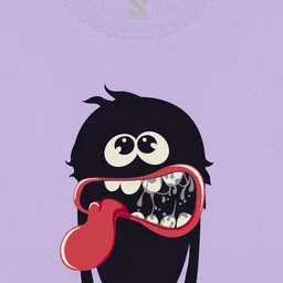 NUSYL Boys Purple Printed Applique T-shirt image 4