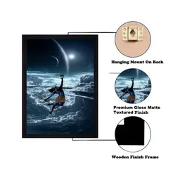 Gallery99 Blue Dancing Shiv Paper Framed Art image 3