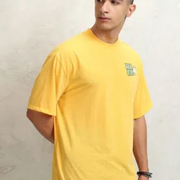 HIGHLANDER Men Graphic Printed Round Neck Polyester Oversized T-Shirt image 4