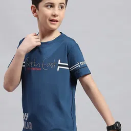 Monte Carlo Boys Typography Printed Round Neck Cotton T-shirt image 3