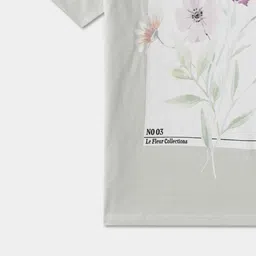 R&B Girls Graphic Printed Round Neck Cotton T-shirt image 4