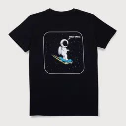 Gini and Jony Boys Black Printed T-shirt image 4