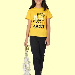 NUSYL Girls Typography Printed T-shirt image 4