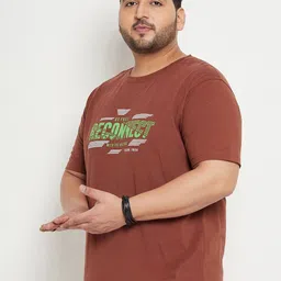 Club York Plus Size Typography Printed Round Neck T-shirt image 2