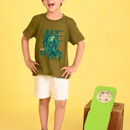 NUSYL Boys Graphic Printed Round Neck Longline Oversized T-shirt image 3