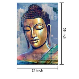 999Store Blue & Gold-Toned Lord Buddha Printed Framed Wall Art image 5