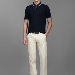 Louis Philippe Sport Men Solid Slim Fit Cotton T-shirt image 5