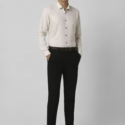 van heusen V Dot Men Spread Collar Abstract Printed Cotton Slim Fit Formal Shirt image 2