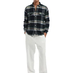 Banana Club Classic Checked Spread Collar Cotton Curved Slim Fit Casual Shirt image 5